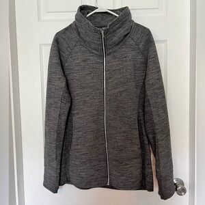 Lululemon Full-Zip Long Jacket in Charcoal, Size 12